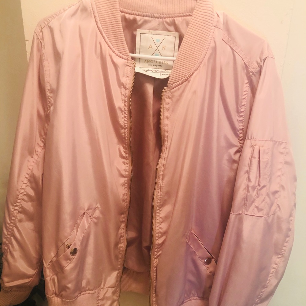 Women satin bomber jacket